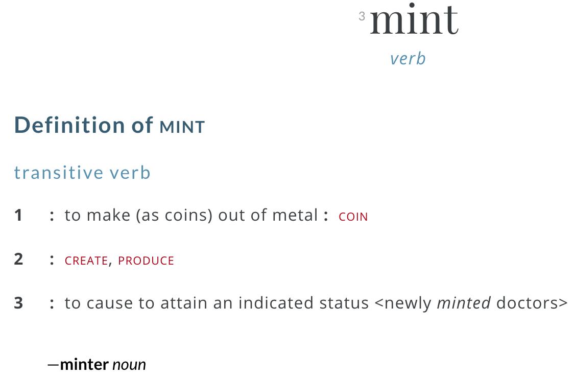 mint definition